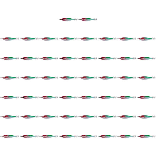 Anzuelo Calamar Luminoso Que Brilla en Cebo para Pesca Nocturna ( ) Rojo Y Verde