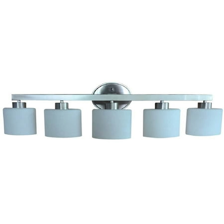 (Incomplete)) ALLEN + ROTH Merington 5-Light 37.5-in Brushed Nickel Vanity Light Bar