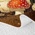 thumbnail image 5 of Homewish Bohemian Woodland Mushrooms Twin Quilt Set,Vintage Fungus Plant Twin Coverlet Set,Light Gray Reversible,2pcs, 5 of 7