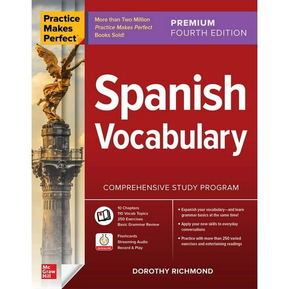 Practice Makes Perfect: Spanish Vocabulary, Premium Fourth Edition, (Paperback)