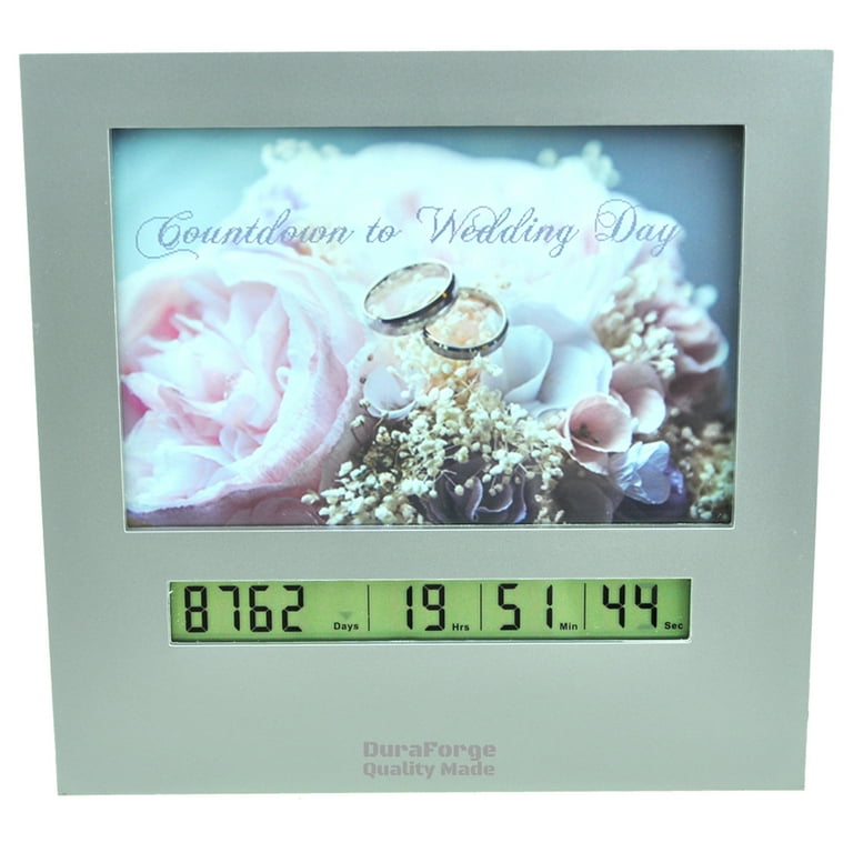 Wedding Countdown Clock with Large Digital Display Day Timer & 4x6 Picture  Frame, Fun Reusable Advent Calendar or Count Down to New Baby - Walmart.com