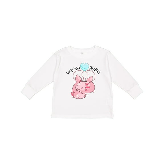 Inktastic Love You Alotl Cute Axolotl Valentines Boys or Girls Long Sleeve Toddler T-Shirt