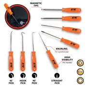 Performance Tool W941 8-Piece Specialty Pick/Driver Set, Precision Pick & Hook Set with Scraper