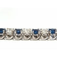 thumbnail image 5 of 14.35ct natural Vivid royal blue round sapphires diamond bracelet 14kt tennis, 5 of 7