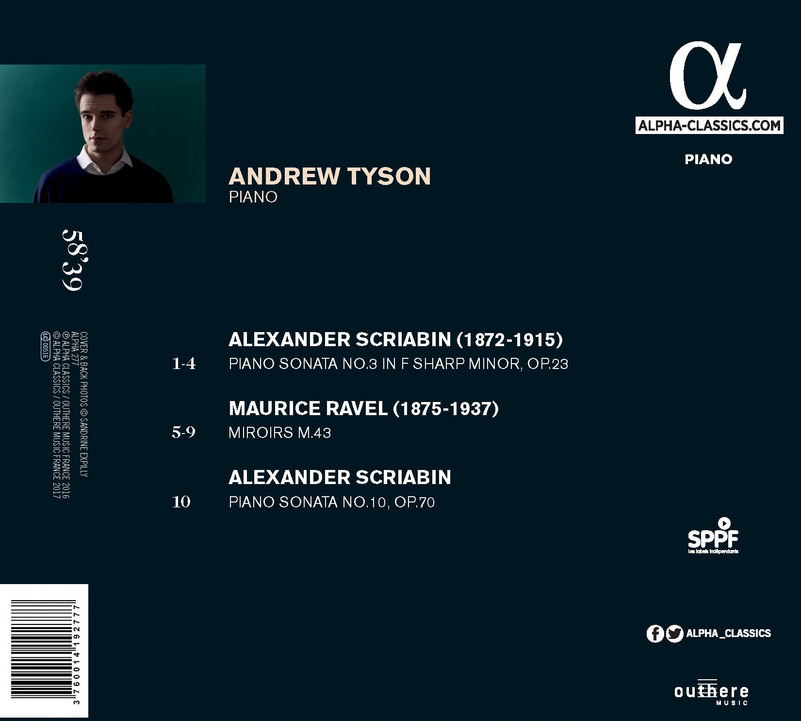 Andrew Tyson - Ravel & Scriabin: Miroirs - Music & Performance - CD