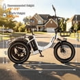 thumbnail image 3 of Narrak Fat Tire Adult Folding Electric Tricycle,Step-Thru Electric Trike with 468WH Removable Battery & Large Basket, 3 of 6