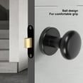 thumbnail image 4 of Door Knob Black Round Handle Keyless Locking Zinc Alloy Privacy Function Easy Install Interior Ball Handle For Bedroom Bathroom, 4 of 8