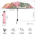 thumbnail image 3 of FORMRS Travel Umbrella Folding Auto Open Close Windproof Rain UV Protection, Brown Gingerbread House, 3 of 8