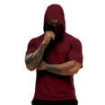 thumbnail image 5 of WAENQINLA Big and Tall Hooded Sun Shirts for Men Quick Dry Short Sleeve UV Protection Top for Fishing & Outdoor Activities S-3XL, 5 of 8