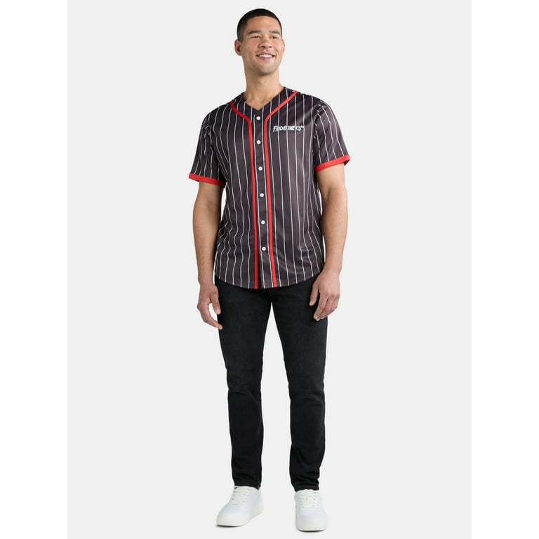 Friday the 13th men's Baseball Jersey Jason Voorhees Mask - Walmart.com