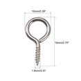 thumbnail image 4 of Ganchos de ojo de tornillo pequeños Uxcell de 0.75" con tornillos autorroscantes de acero al carbono tono azul 25 piezas, 4 of 5