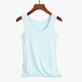 thumbnail image 6 of SCSAlgin Women's Ice Silk Seamless Vest Basic Sleeveless O Neck Racer Tank Thin Shirt Yoga Vest Undershirt, 6 of 7