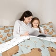 thumbnail image 5 of Castle Fairy Cute Animal 3 Pieces Queen Comforter Set for Boys Girls,Cartoon Wildlife Ultra Soft Bedding Sets,Chic Flowers Bedding Comforter Set Breathable,Ultra Soft Home Decor,Reversible, 5 of 8
