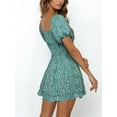 thumbnail image 3 of Sherrylily Women Floral Wide Leg Short Rompers Shirred Ruffle Sleeve Jumpsuit, 3 of 5