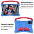 thumbnail image 3 of Kids Case for Samsung Galaxy Tab S9 FE/ Tab S9/ Tab S8/ Tab S7, EVA Rubber Lightweight Kids Friendly Shockproof Kickstand Hanlde Bumper Rugged Cover with Shoulder Strap for Girls Boys, Blue, 3 of 8