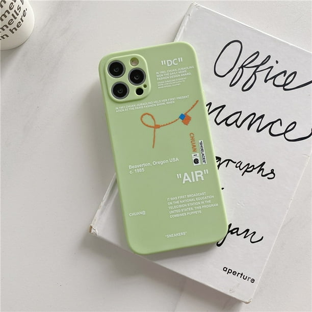 Hot Tides Brand Sneakers Funda de teléfono para iPhone 14 13 12 Mini 11 Pro X XR XS MAX 7 8 6 Plus Etiqueta Carta Funda de silicona Coque Tan Jianjun unisex
