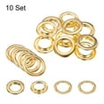thumbnail image 3 of Uxcell 10Set Grommets Eyelets 30mm 1-1/6 Inch Brass Eyelets Kit with Washers for Fabric Curtain Tarps Leather Belt Shoes Bag DIY, Gold, 3 of 6