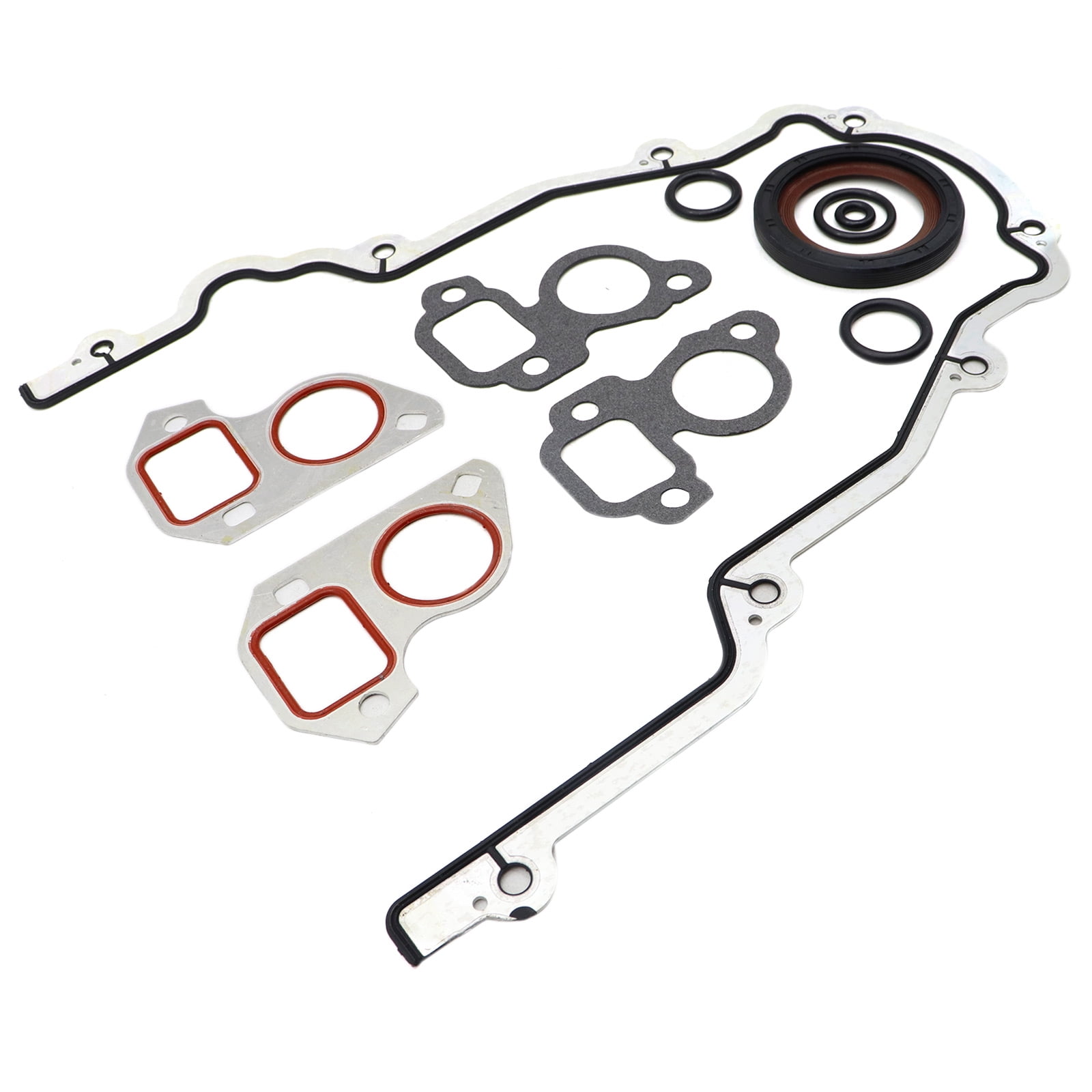 SecosAutoparts Timing Chain Cover w/Water Pump Gaskets & Main Seal