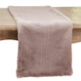 thumbnail image 1 of Saro Lifestyle Faux Fur Rabbit Table Runner 14 x 72 in. Gray, 1 of 1