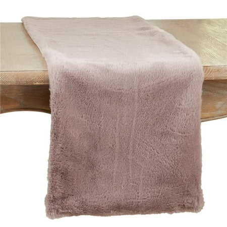 

Saro Lifestyle 1798.GY1472B 14 x 72 in. Faux Fur Rabbit Table Runner Gray