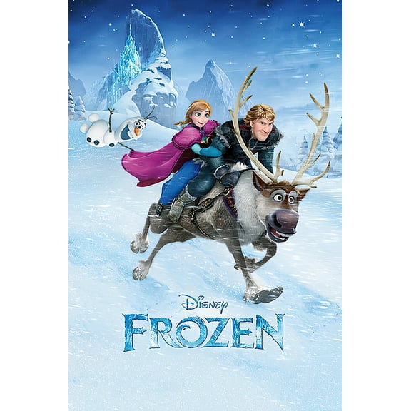 Frozen - Disney Movie Poster / Print (Riding Sven) (Size: 24" X 36")