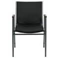 thumbnail image 6 of Flash Furniture 4 Pack HERCULES Series Heavy Duty Black Vinyl Stack Chair with Arms, 6 of 14