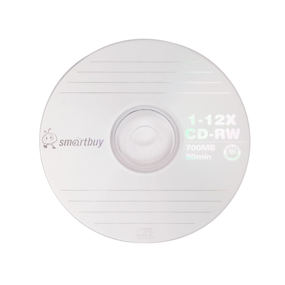 50 Pack Smartbuy CD-RW 1-12X 700MB/80Min High Speed Logo Rewritable Blank Data Media Disc