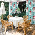 thumbnail image 4 of Outdoor Curtains for Patio Waterproof, Merry Christmas Outdoor Privacy Panels Grommet, Santa Claus Xmas Winter Leaves Snowflake Blue Blackout Outside Curtains for Porch/Cabana 54"x95", 1 Panel, 4 of 8