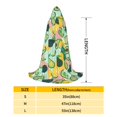 thumbnail image 2 of Honeii Avocado Print Poncho Cape, Cloak Coat, Snuggly Hooded Wearable Blanket, Hooded Cape For Teenagers,Halloween Costumes-Small, 2 of 7