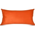 thumbnail image 2 of Coolnut Pure Plain Orange Zipped Velvet Pillowcases 20x40 in, Soft and Cozy Decor Giftsative Plush Pillow Case with Hidden Zipper for Bedroom, Sofa, Couch449, 2 of 7