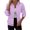 Purple, variant on Women's Casual Fashion Solid Color Long-sleeved Zipper Jacket Black L