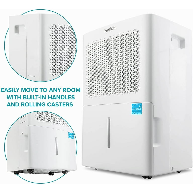 Ivation 3 500 Sq. ft Energy Star Dehumidifier Large Capacity 35 Pints White