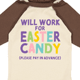 thumbnail image 4 of Inktastic Will Work for Easter Candy Please Pay in Advance Boys or Girls Long Sleeve Baby Bodysuit, 4 of 5