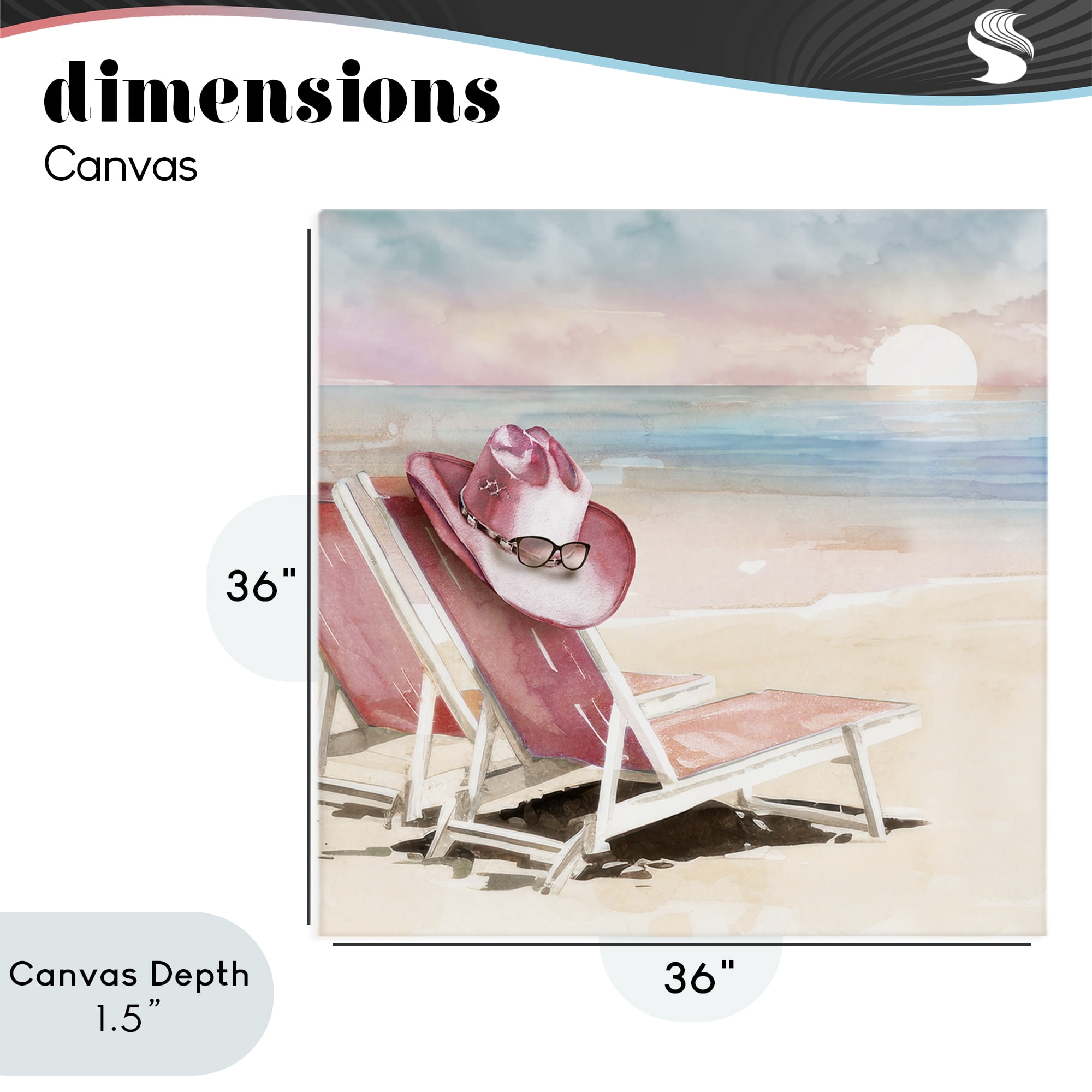 Stupell Industries Blush Pink Beach Chairs Canvas Wall Art, design by Paul Mathenia