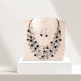 thumbnail image 3 of TidBay 2Pcs/Set Exaggerated Bohemian Ethnic Style Necklace Earring Set Artificial Crystal Beaded Multi-layered Necklace Hook Earrings Set Jewelry Gift, 3 of 8