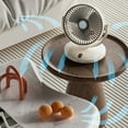 thumbnail image 4 of Qiweii 2026 Powerful Desktop Air Circulation Fan, Household Bedroom Small Fan, Warm Air Function, Warm White/White Gold Options, 4 of 9