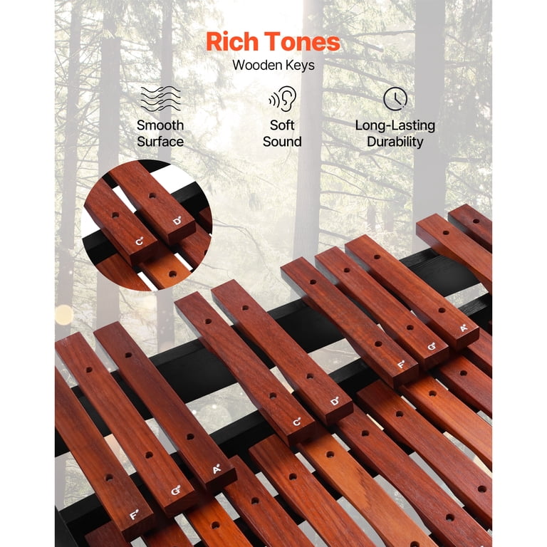 KFFKFF 32-Note Glockenspiel Xylophone with Adjustable Stand
