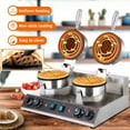 thumbnail image 2 of Commercial Waffle Maker, Electric Waffle Making Machine, Non-Stick Waffle Iron Machine 50-250℃ 110V 2400W for Home, Restaurant and Snack Bar - 2 Heads, 2 of 7