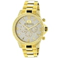 thumbnail image 1 of Mens Diamond Watch 0.5ct Yellow Gold Plated, 1 of 4
