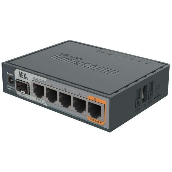 Router MikroTik HeX S Gigabit Ethernet con puerto SFP RB760iGS