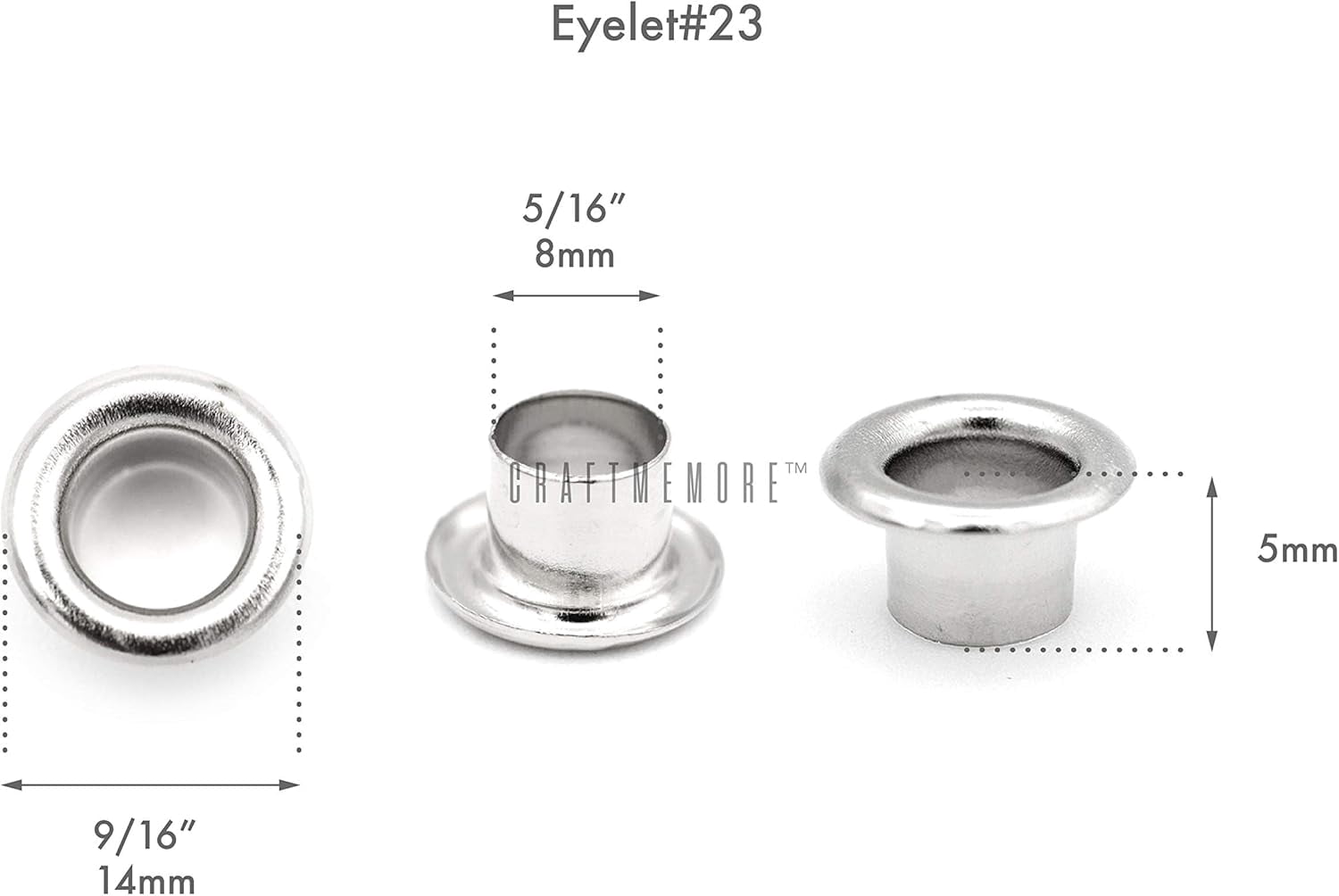 5/16" Grommet Tool Kit Eyelet Setting Tool Grommet Setter Hole Punch Cutter & Pack of 100 Grommets (5/16" (8mm) Inside Diameter)