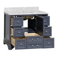 thumbnail image 3 of Madison 42" Bathroom Vanity with Marine Gray Cabinet and Carrara Marble Top, 3 of 6