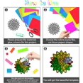 thumbnail image 3 of 20 Pieces Mandala Suncatcher Kit 10 Types Mandala Stained Glass Effect Paper with 32 Pieces Colored Tissue Paper Art Craft Window Art Classroom Art Craft, 3 of 8