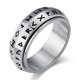 thumbnail image 1 of Anillo de acero de titanio giratorio con texto vikingo nórdico para hombre, joyería para aliviar el estrés y la ansiedad emocional, 1 of 4