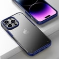 thumbnail image 1 of SaniMore for iPhone 14 Pro 6.1" 2022 Case, Wear-resistant Frosted PC Backplane & Shockproof Soft TPU Bumper Anti-fall Anti-scratch Thin Lightweight Cover for iPhone 14 Pro 6.1" 2022, Blue, 1 of 9