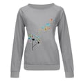 thumbnail image 5 of Fesfesfes Sweatshirt for Women O-Neck Printing Loose Casual Fashion Long Sleeve Hedging Hoodie Tops, 5 of 5