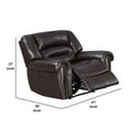thumbnail image 5 of Nailhead Trim Leatherette Power Recliner Brown - Saltoro Sherpi, 5 of 5