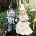 thumbnail image 4 of Homestyles Bride & Groom Wedding Gnome Married Couple Home & Garden Collectible Large Outdoor Statue 14"H, 4 of 6