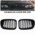 thumbnail image 2 of Car Front Kidney Grille Sport Racing Grills For BMW E46 4 Door 1998-2001 Bumper Hood Mesh Air Vent Radiator Cover, 2 of 6