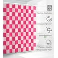 thumbnail image 3 of Shower Curtain for Bathroom Stall Boho Modern Cute Aesthetic Decorative Girly Waterproof Unique Pink Checkered Plaid Girls Chic Print Design Teen Pretty Women Bathtub 54"W x 78"L (Pack of 1), 3 of 6